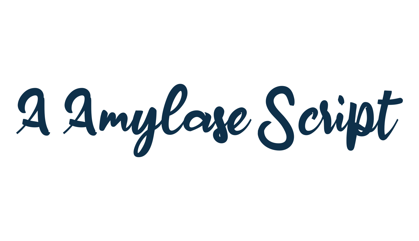 A Amylase Script, brush font preview