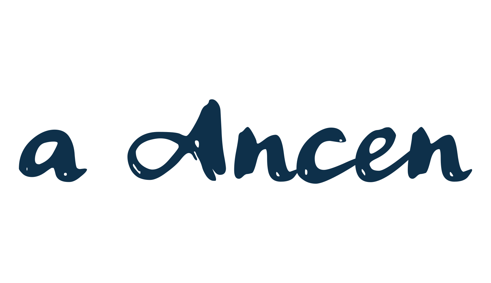 a Ancen, script brush fancy decorative calligraphy font preview