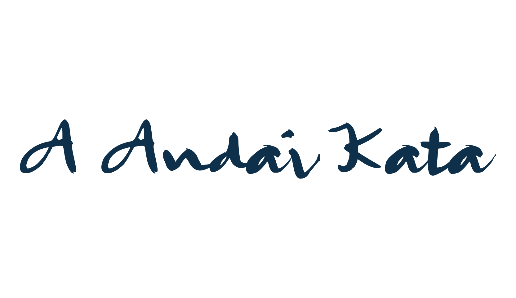 A Andai Kata, script brush fancy decorative calligraphy font preview