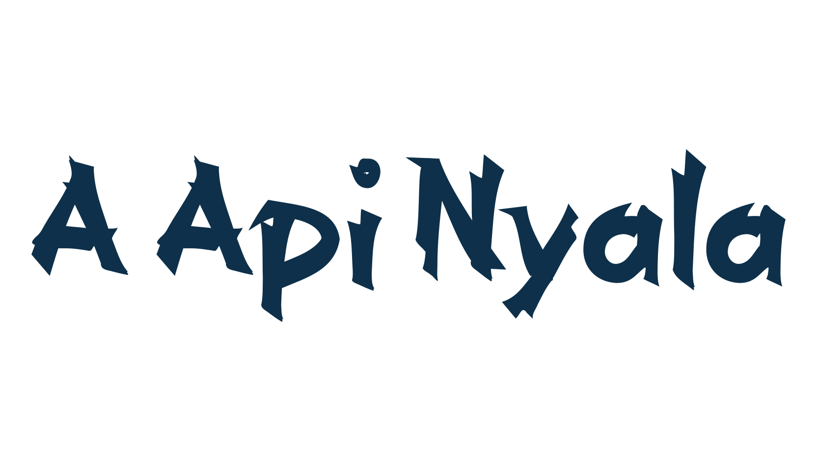 A Api Nyala, fancy fire, ice decorative font preview