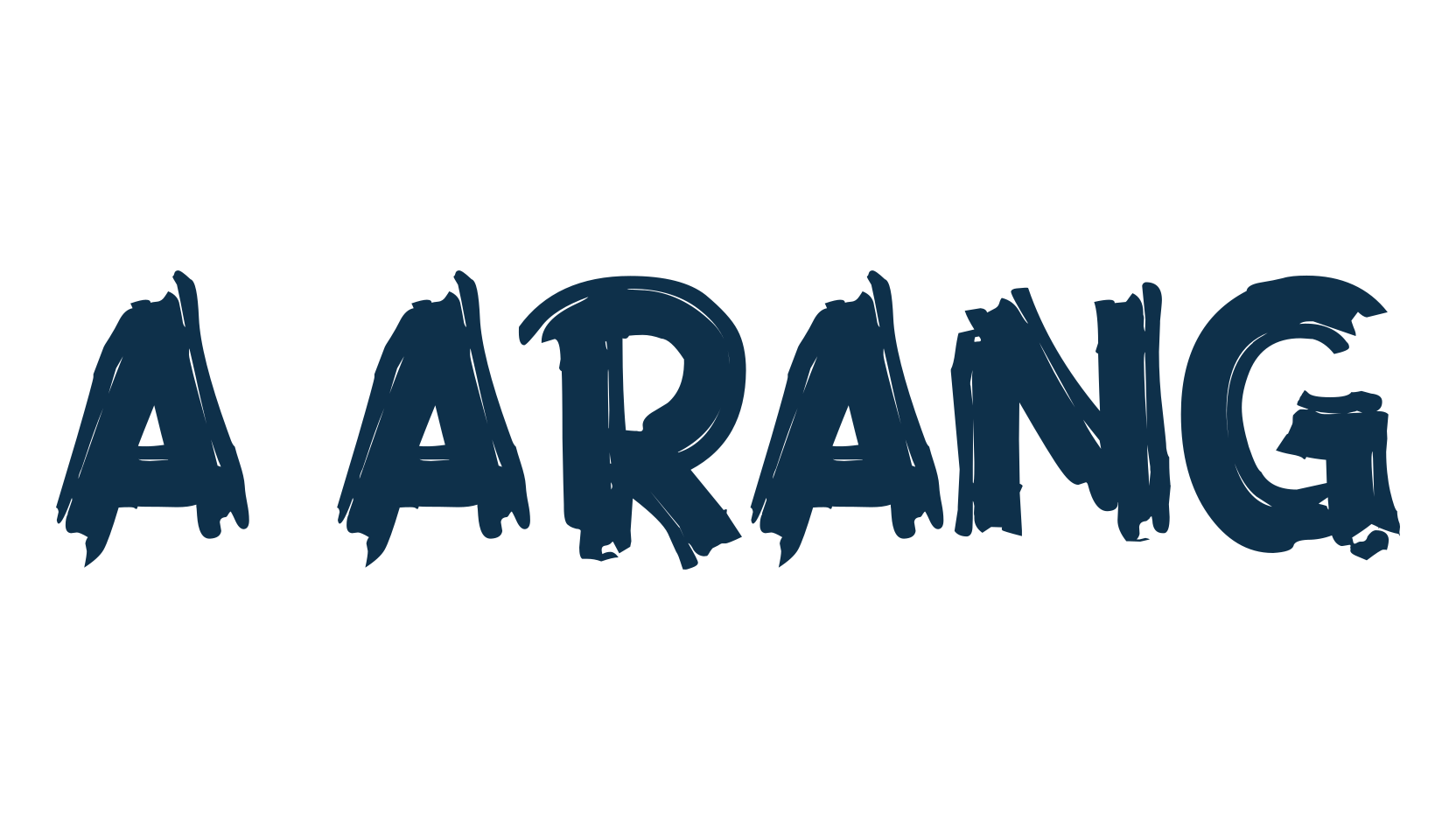 A Arang, trash font preview