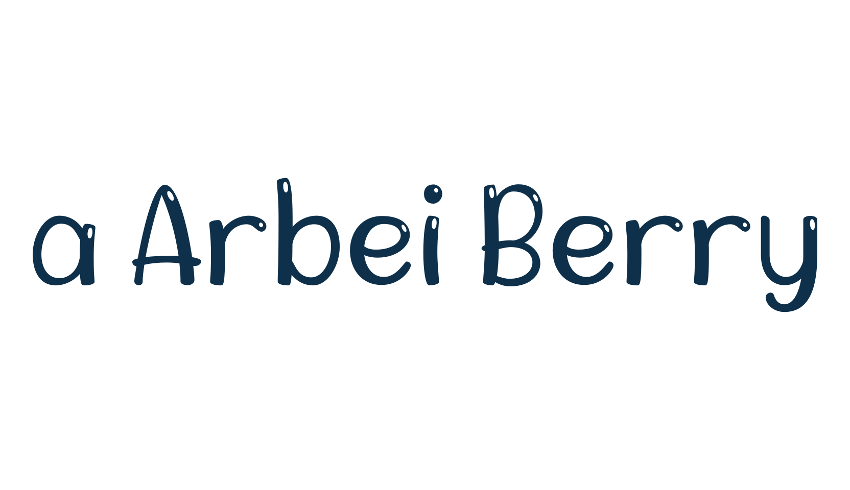 a Arbei Berry, cartoon font preview