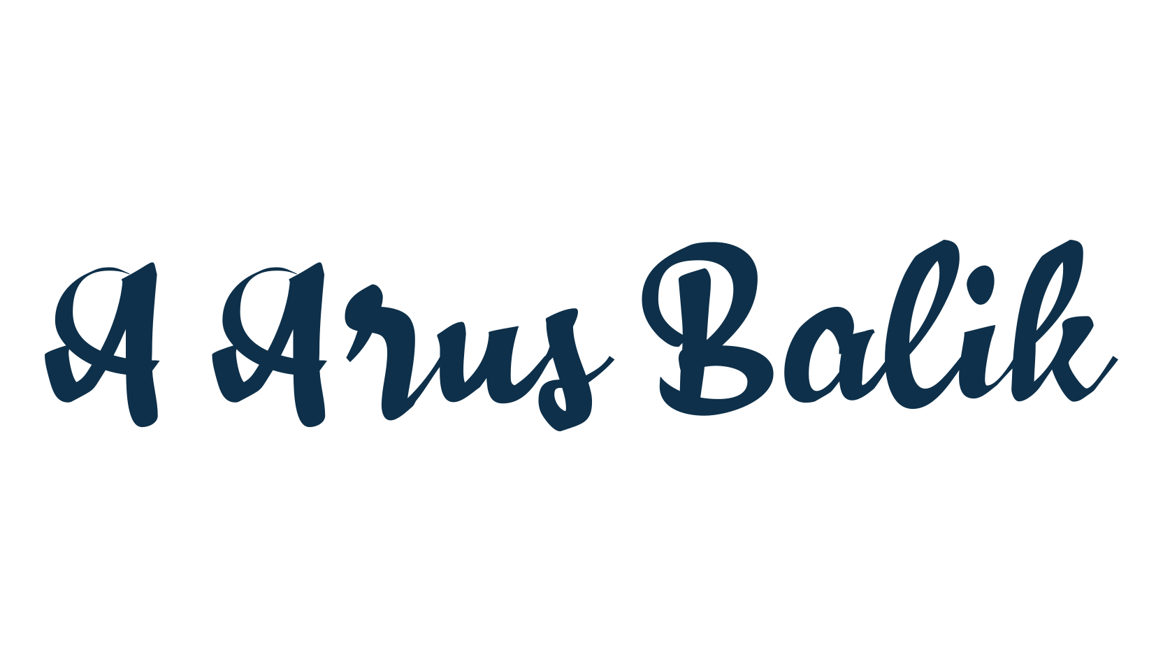 A Arus Balik, script brush fancy decorative calligraphy font preview