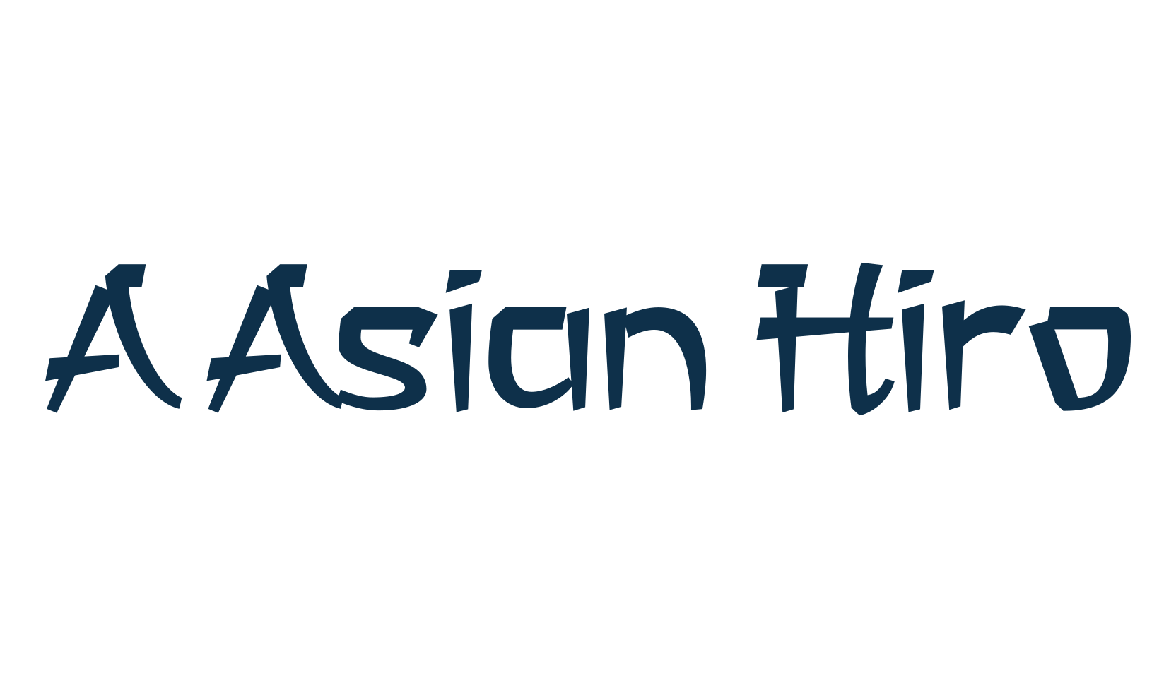 A Asian Hiro, chinese, jpn font preview