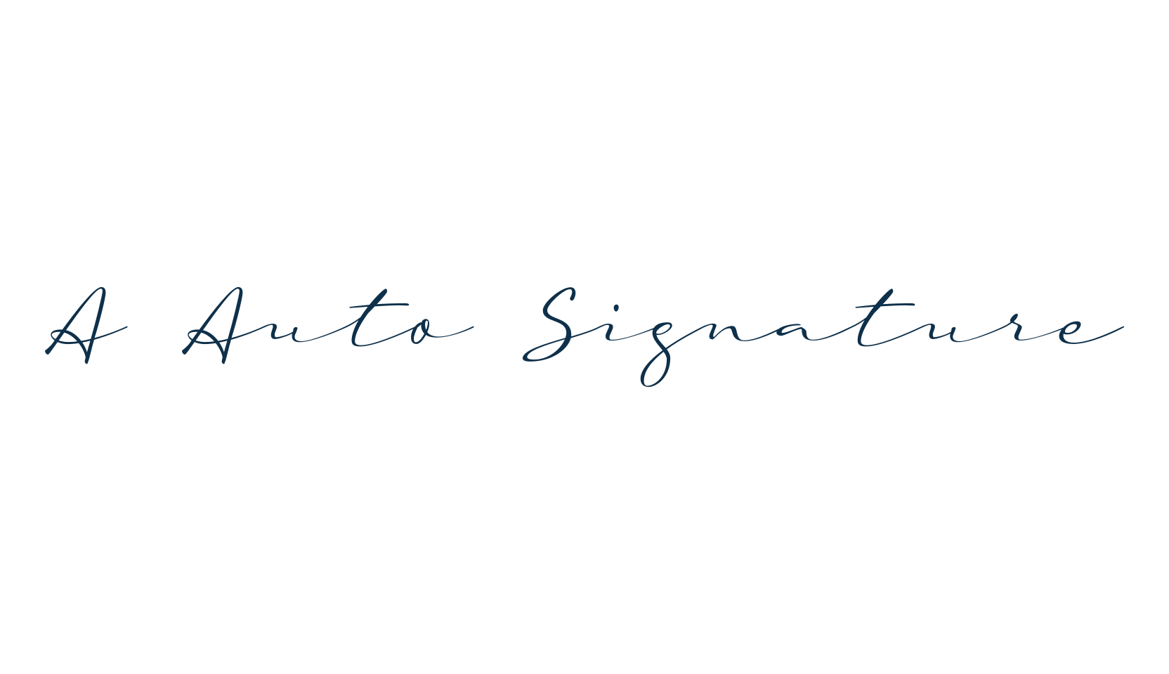 A Auto Signature, script handwritten fancy decorative calligraphy font preview
