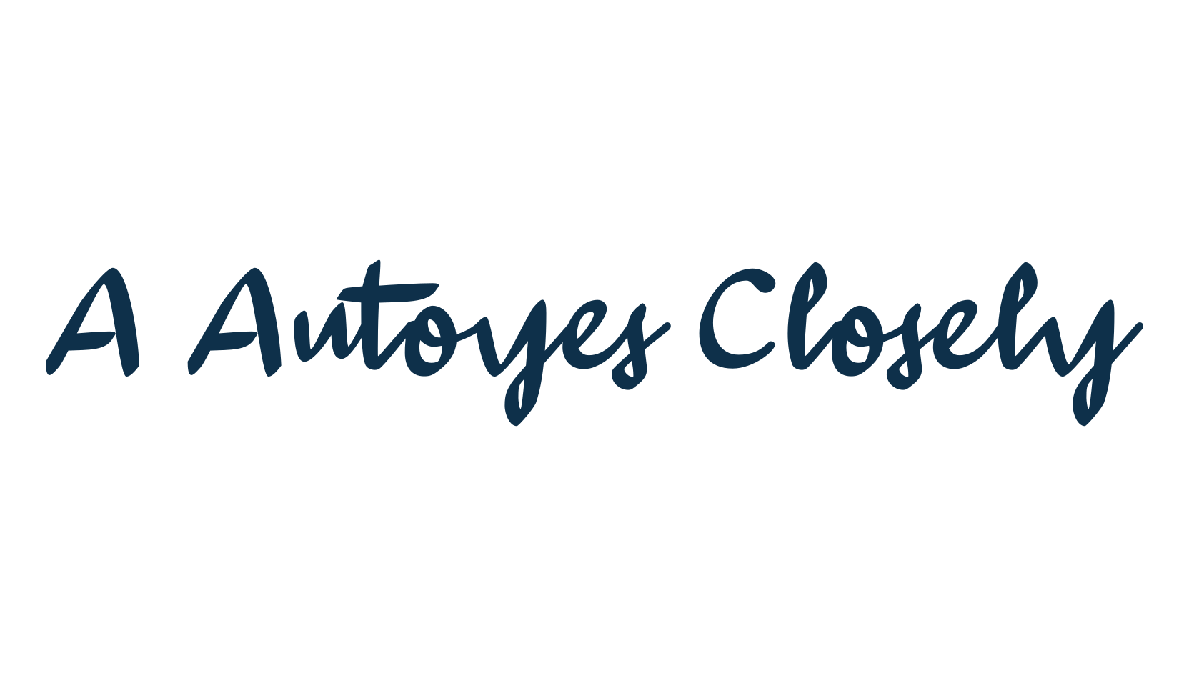 A Autoyes Closely, handwriting font preview