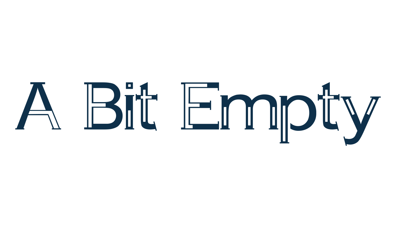 A Bit Empty, fancy decorative font preview