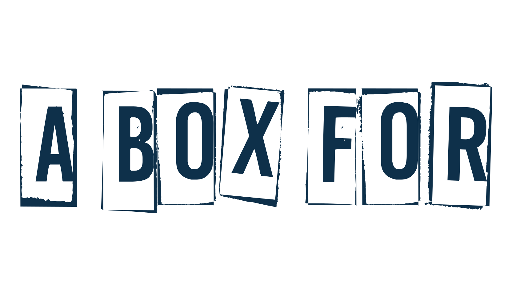 A Box For, distorted font preview