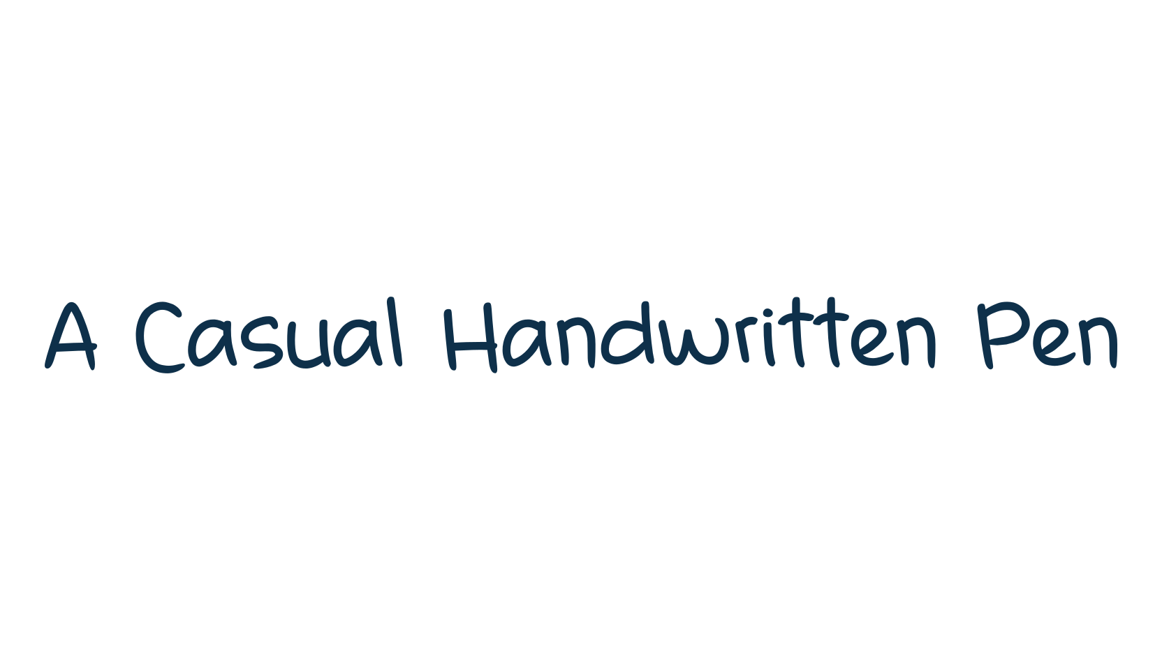 A Casual Handwritten Pen, script handwritten fancy decorative calligraphy font preview