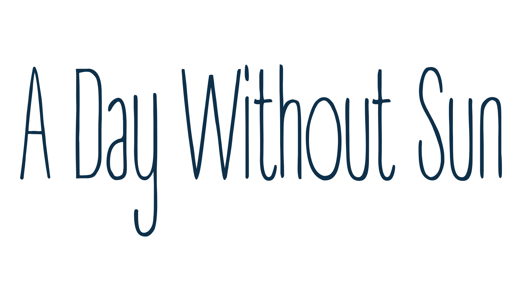 A Day Without Sun, handwriting font preview