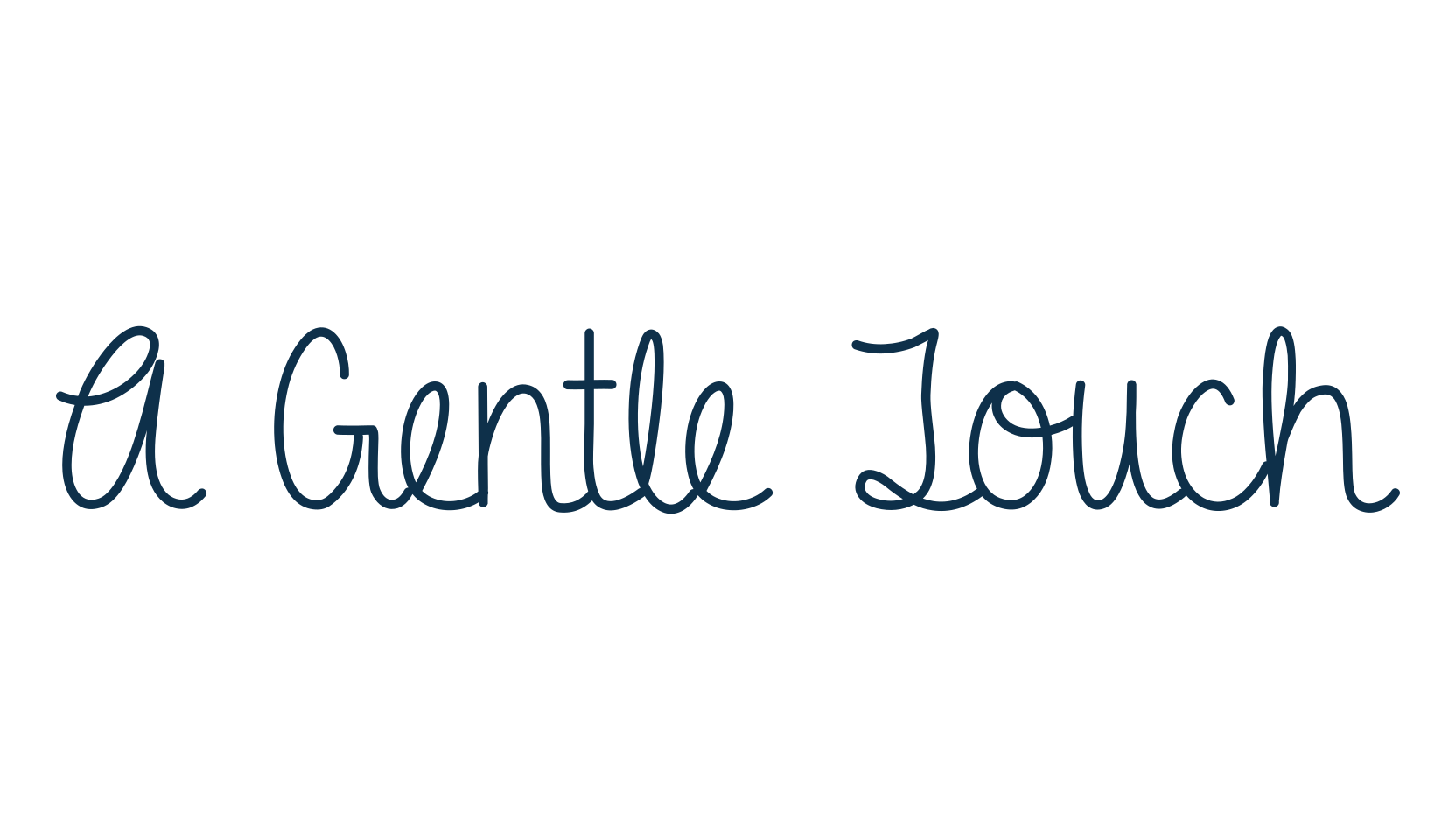 A Gentle Touch, handwriting font preview