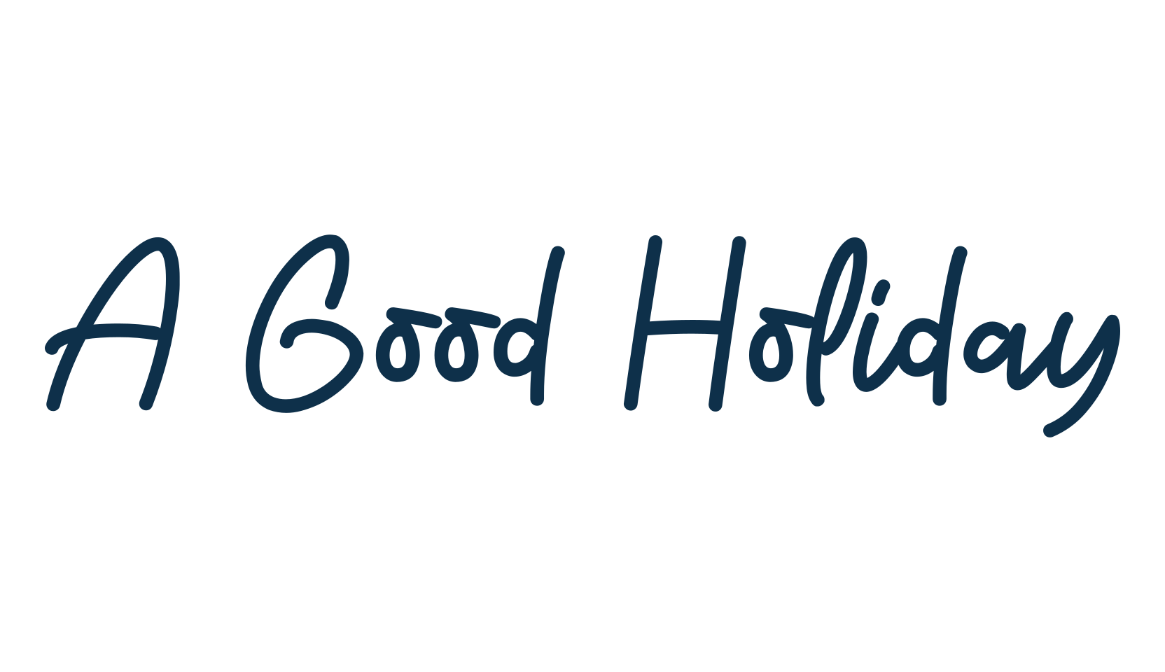A Good Holiday, handwriting font preview