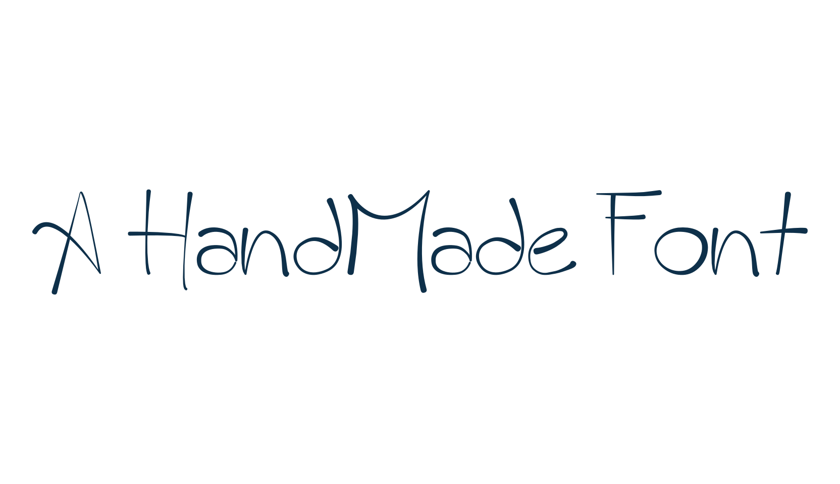 A HandMade Font, script handwritten fancy decorative calligraphy font preview
