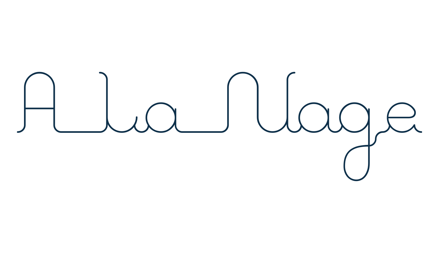 A La Nage, fancy various decorative script calligraphy font preview