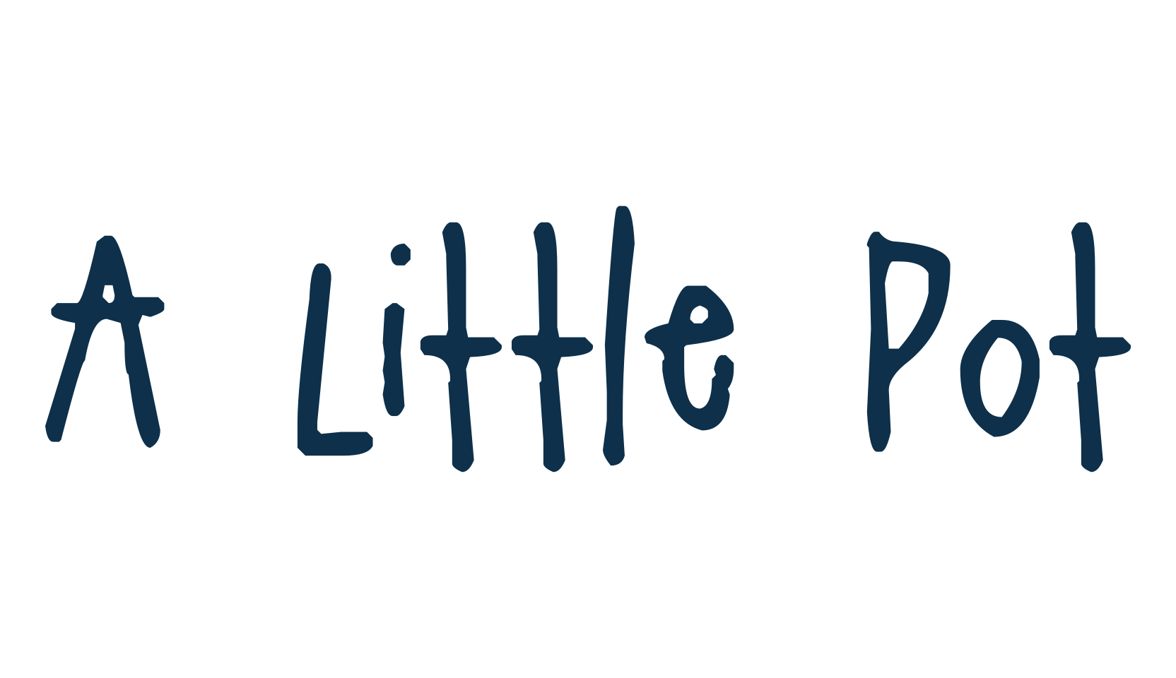 A Little Pot, script handwritten fancy decorative calligraphy font preview