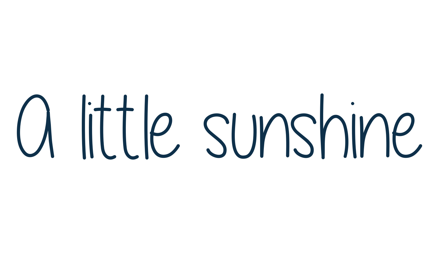 A little sunshine, handwriting font preview
