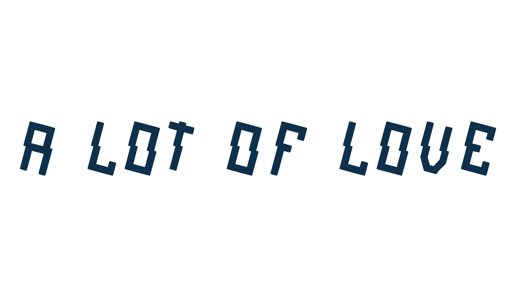 A lot of love, techno square sci-fi font preview