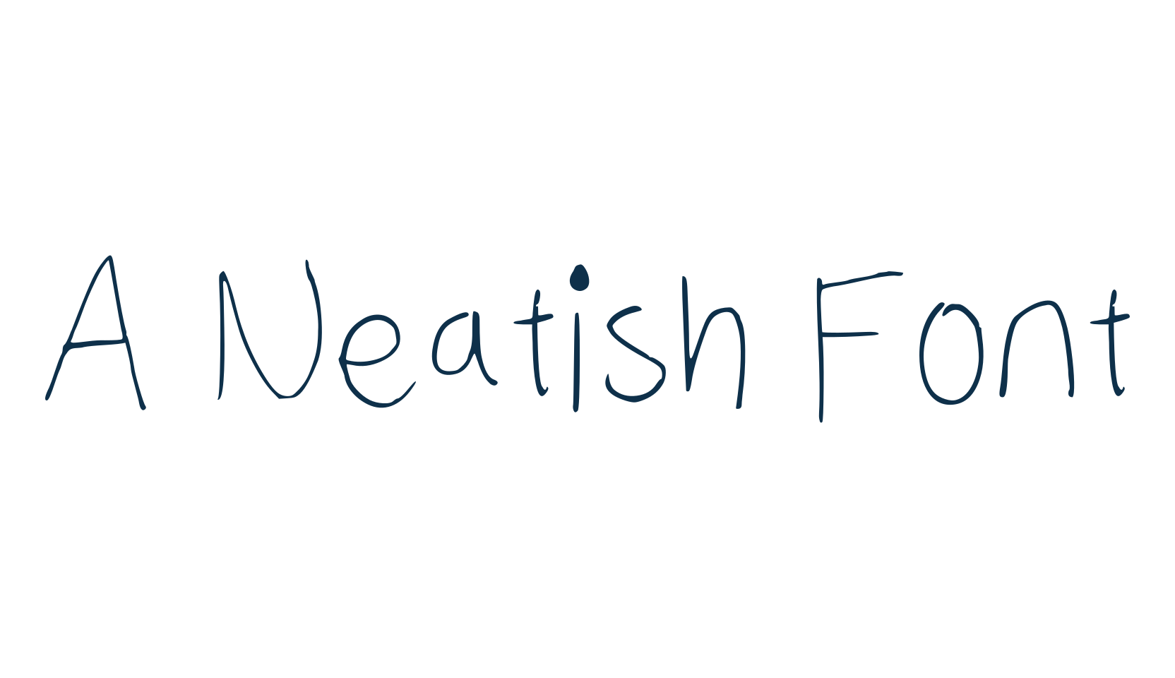 A Neatish Font, script handwritten fancy decorative calligraphy font preview