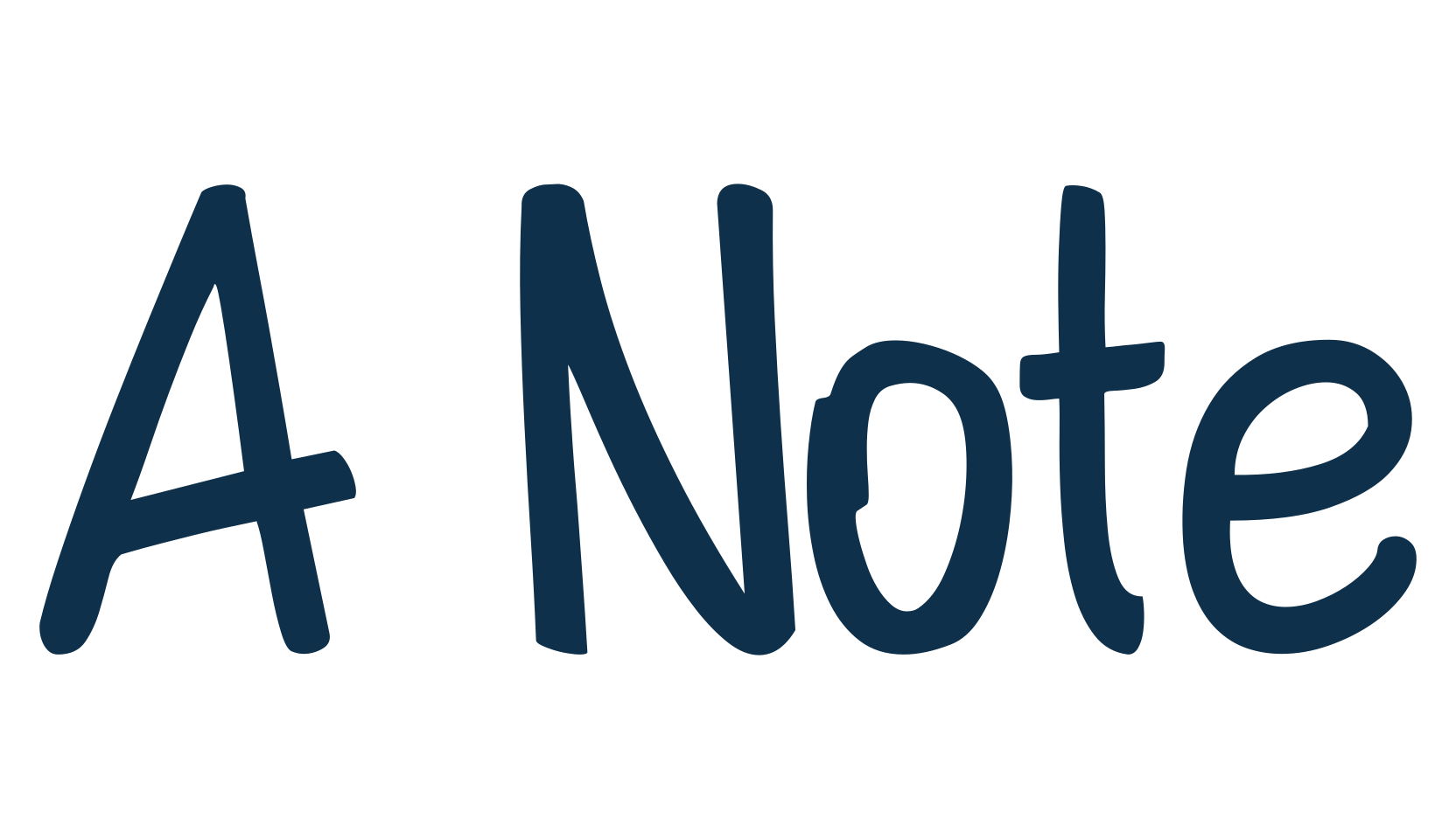A Note, handwriting font preview
