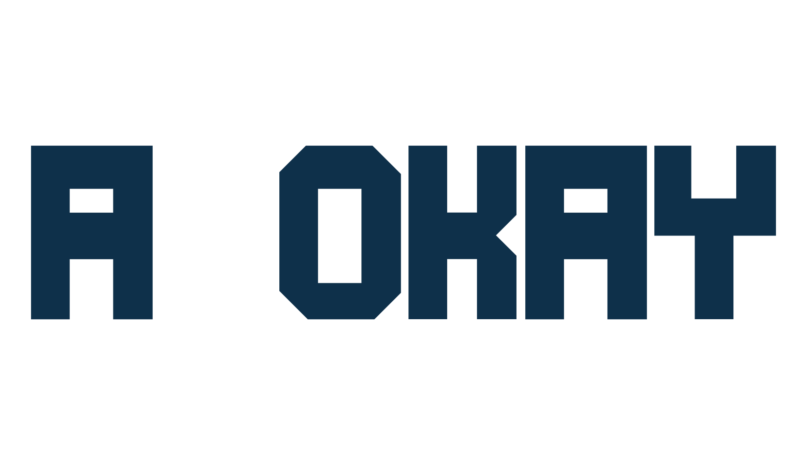 A Okay, square font preview
