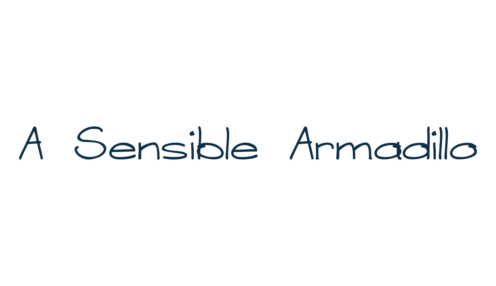 A Sensible Armadillo, fancy various decorative script calligraphy font preview