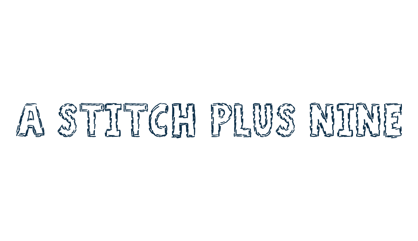 A Stitch Plus Nine, fancy distorted decorative font preview
