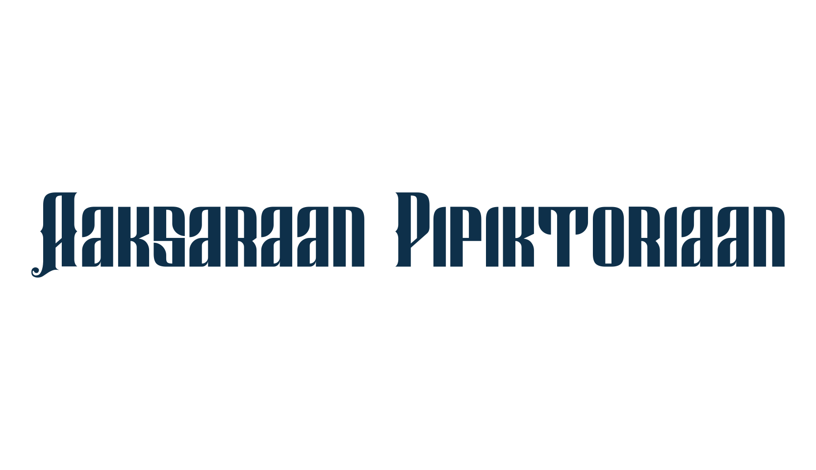 Aaksaraan Pipiktoriaan, retro font preview
