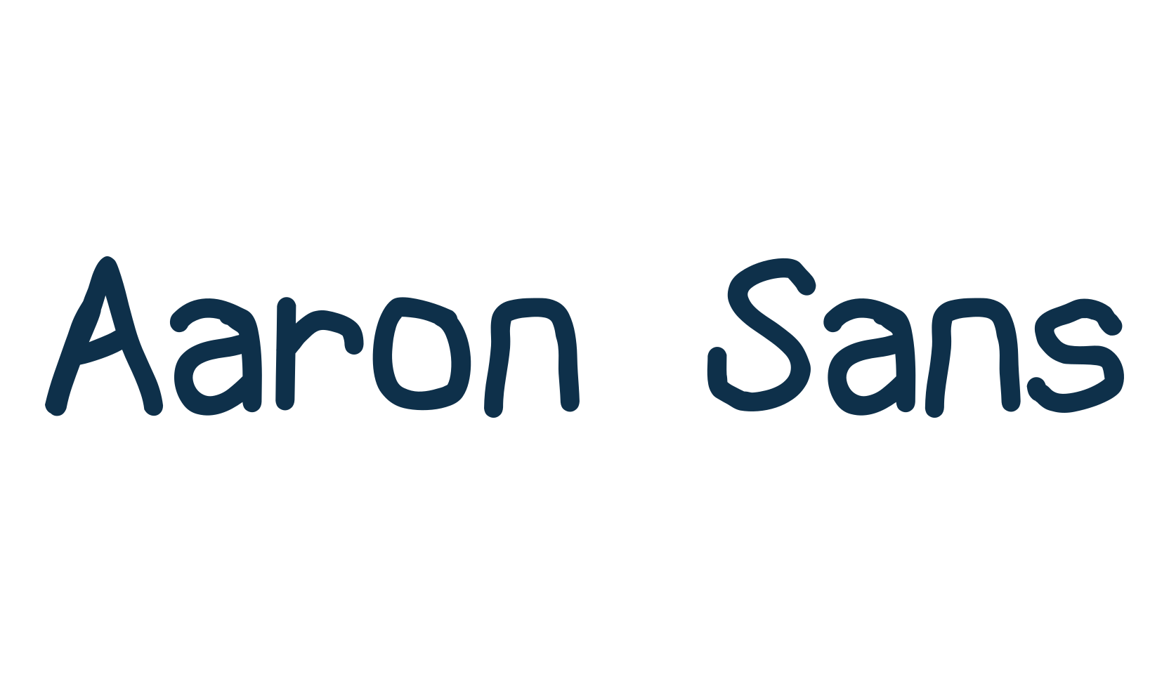 Aaron Sans, fancy cartoon decorative comic font preview