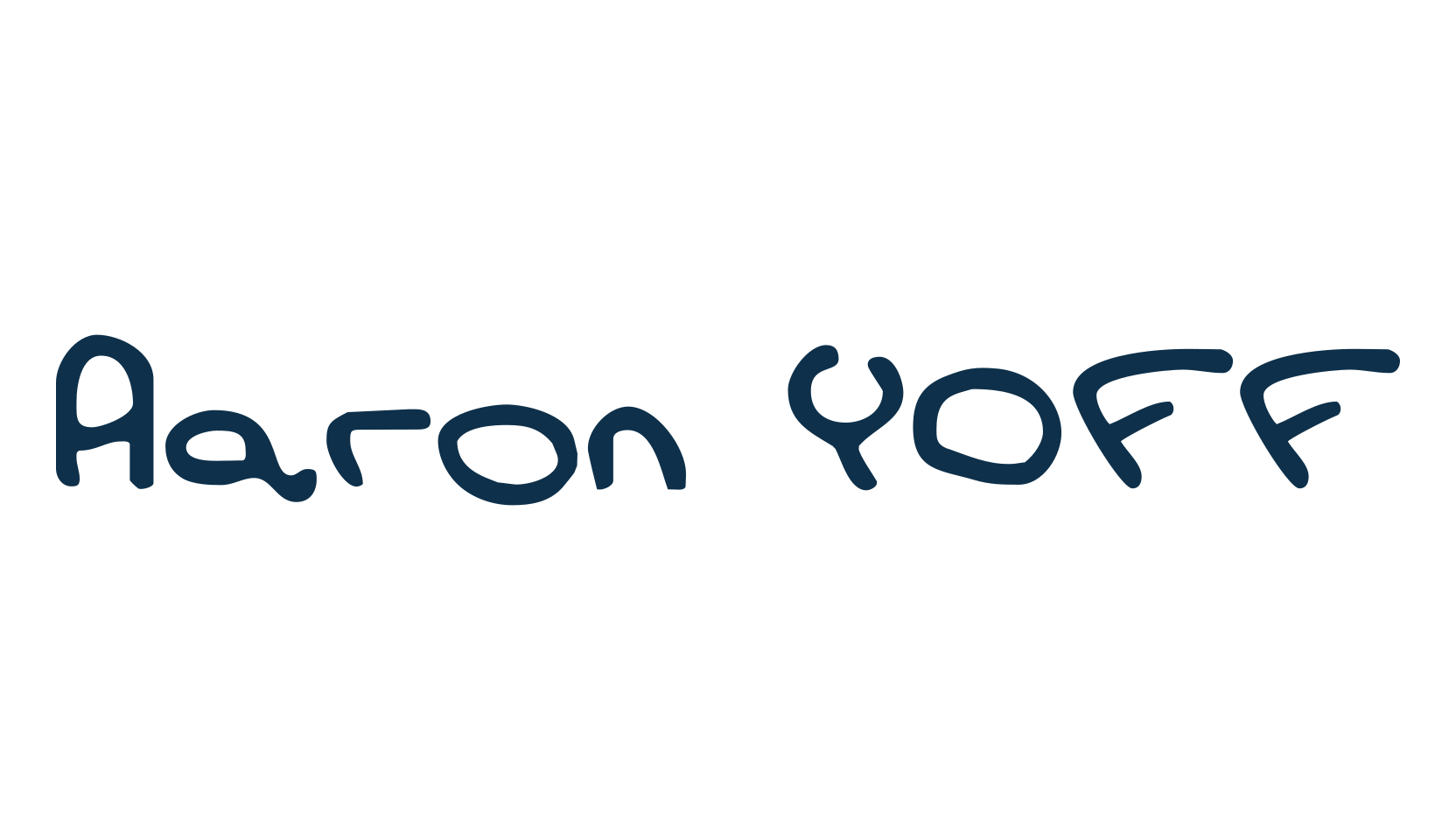 Aaron YOFF, handwriting font preview