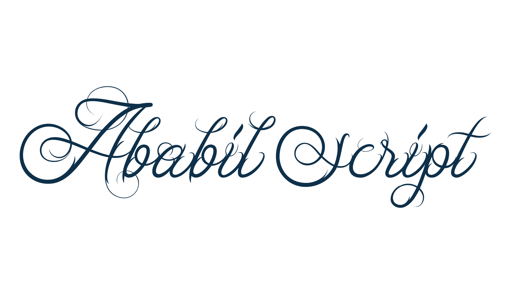 Ababil Script, script calligraphy fancy decorative font preview