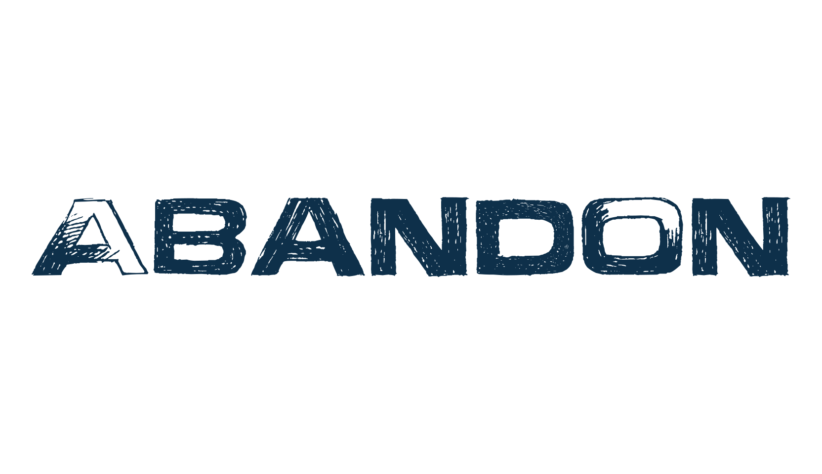 Abandon (abandon), eroded font preview