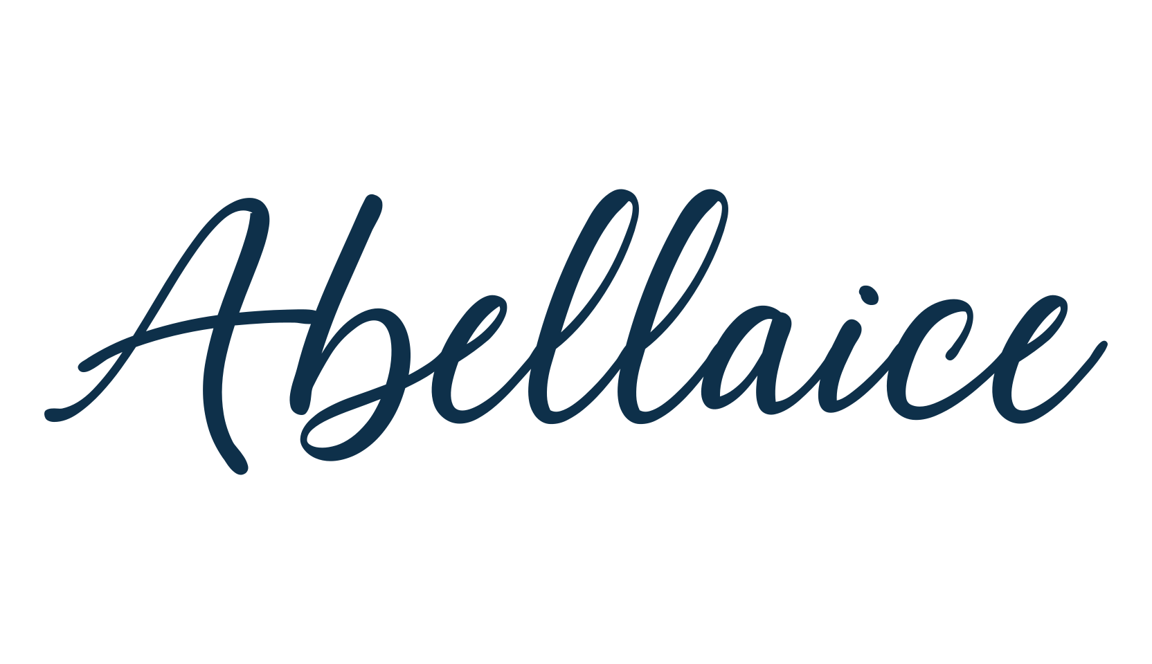 Abellaice, script handwritten fancy decorative calligraphy font preview