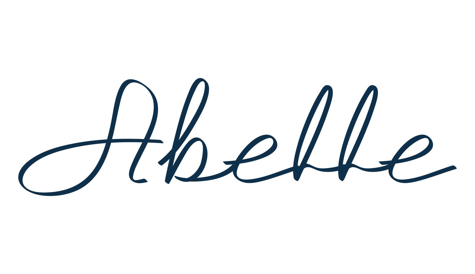 Abelle, script handwritten fancy decorative calligraphy font preview