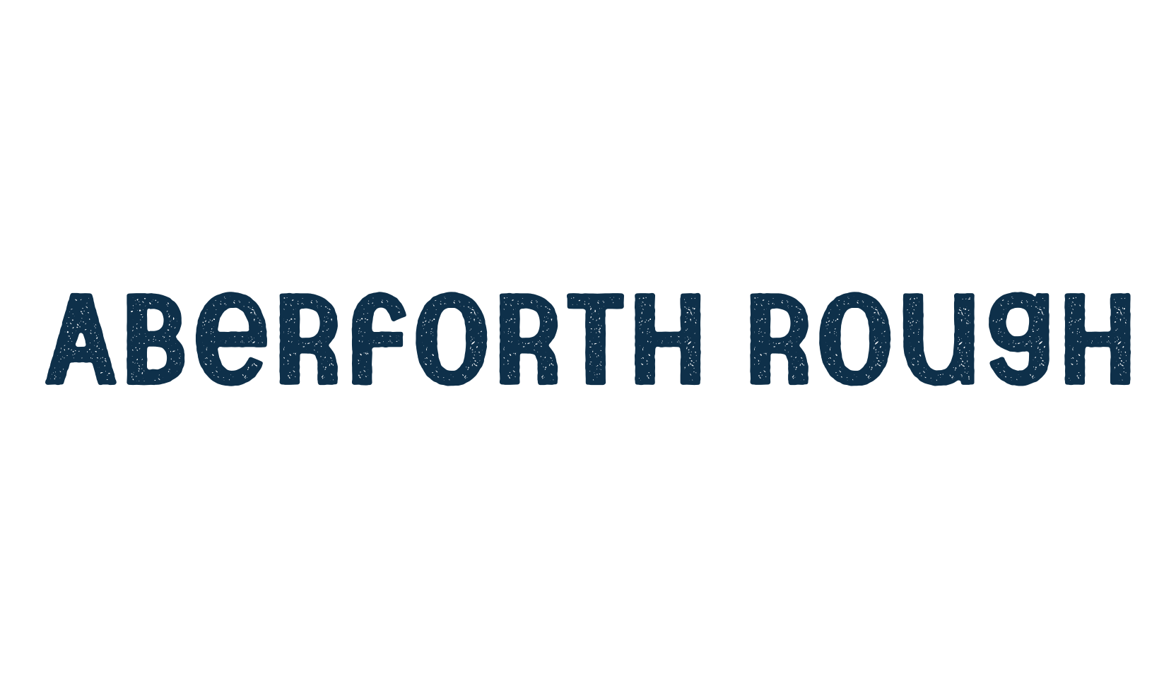 Aberforth Rough, eroded font preview