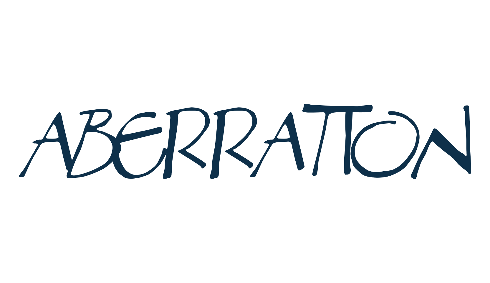 Aberration, fancy distorted decorative font preview