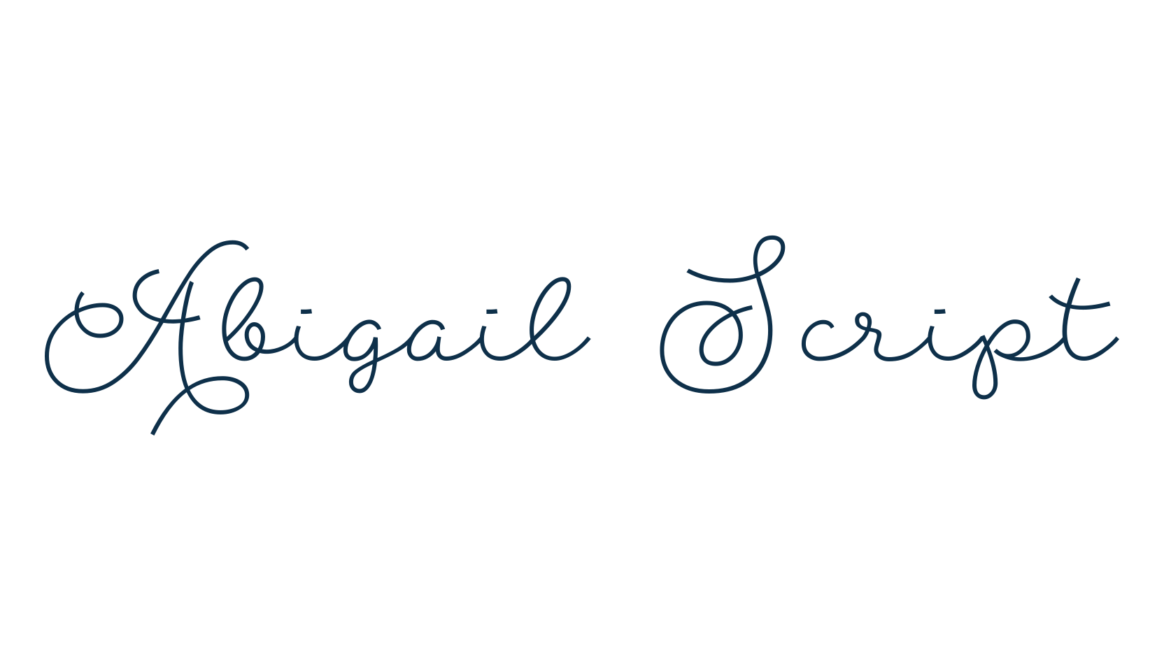 Abigail Script, handwriting font preview