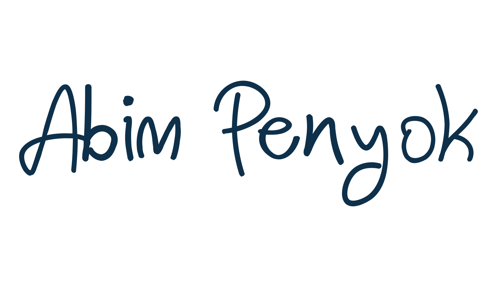 Abim Penyok, script handwritten fancy decorative calligraphy font preview