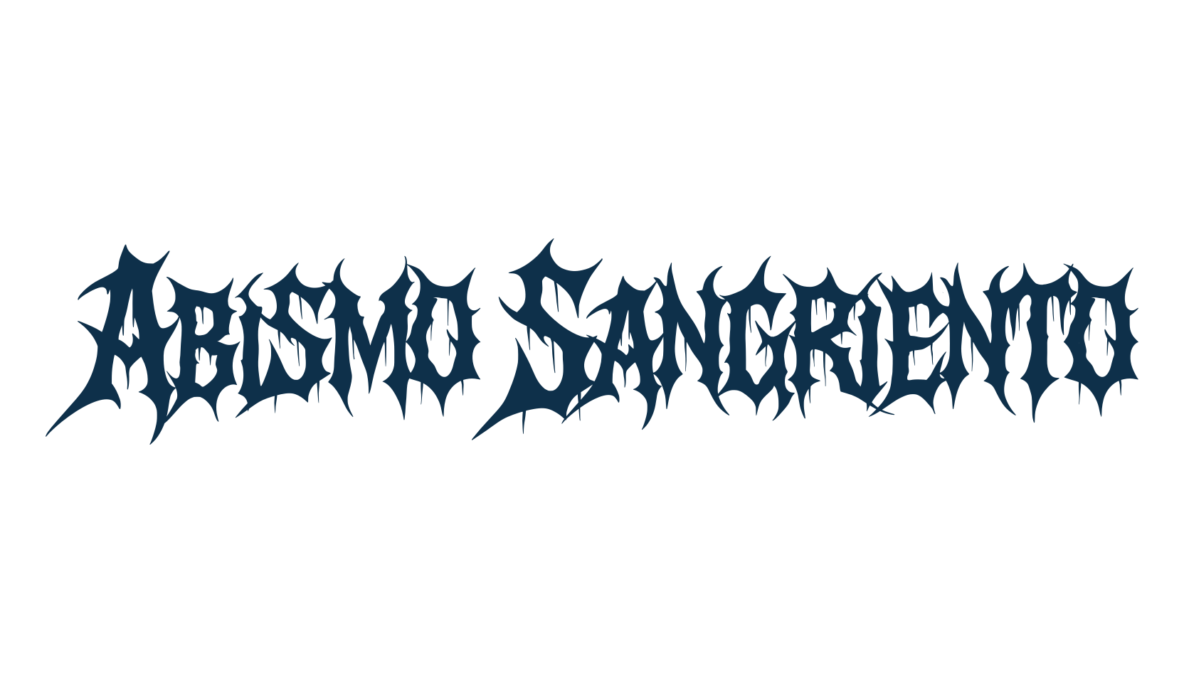 Abismo Sangriento, gothic modern font preview