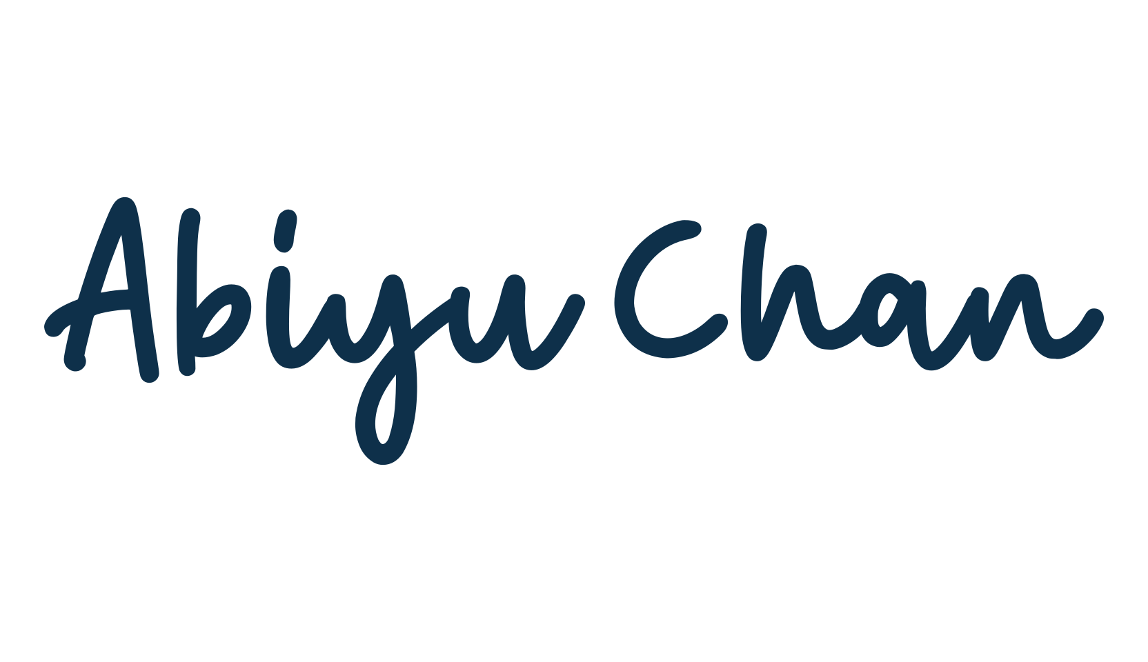 Abiyu Chan, handwriting font preview