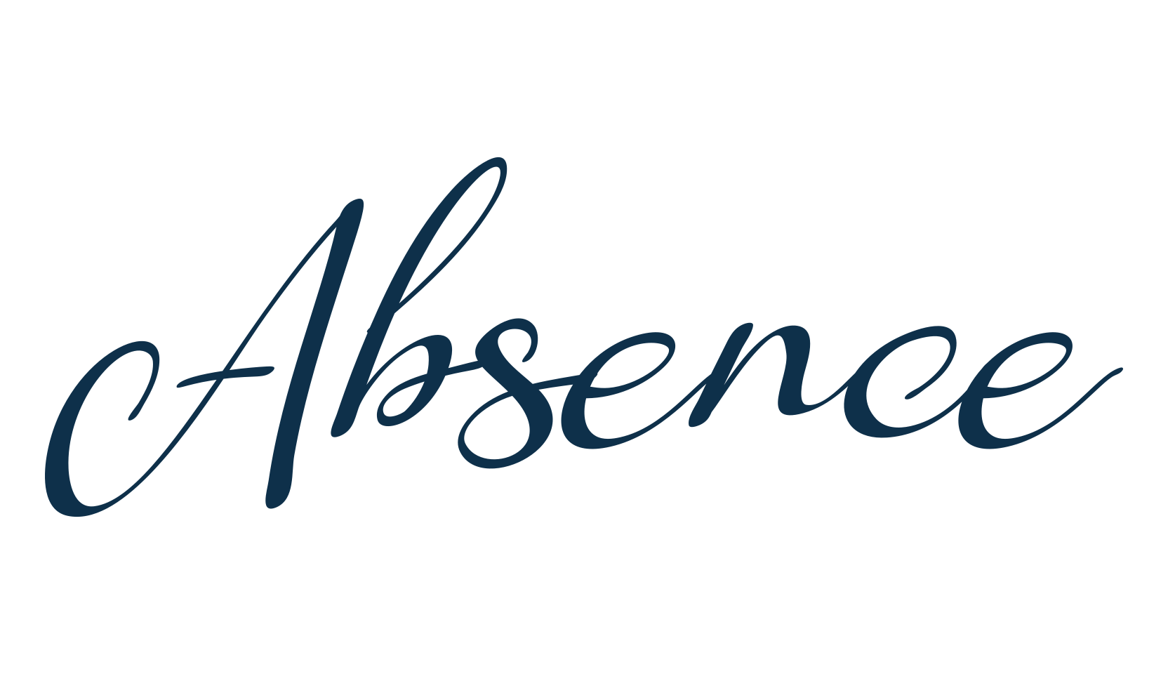 Absence, handwriting font preview