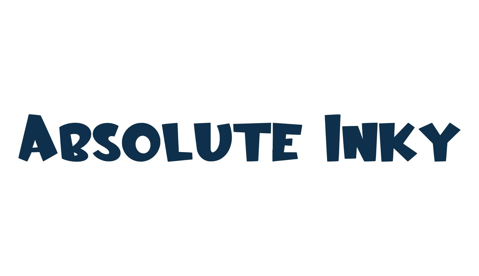 Absolute Inky, cartoon font preview