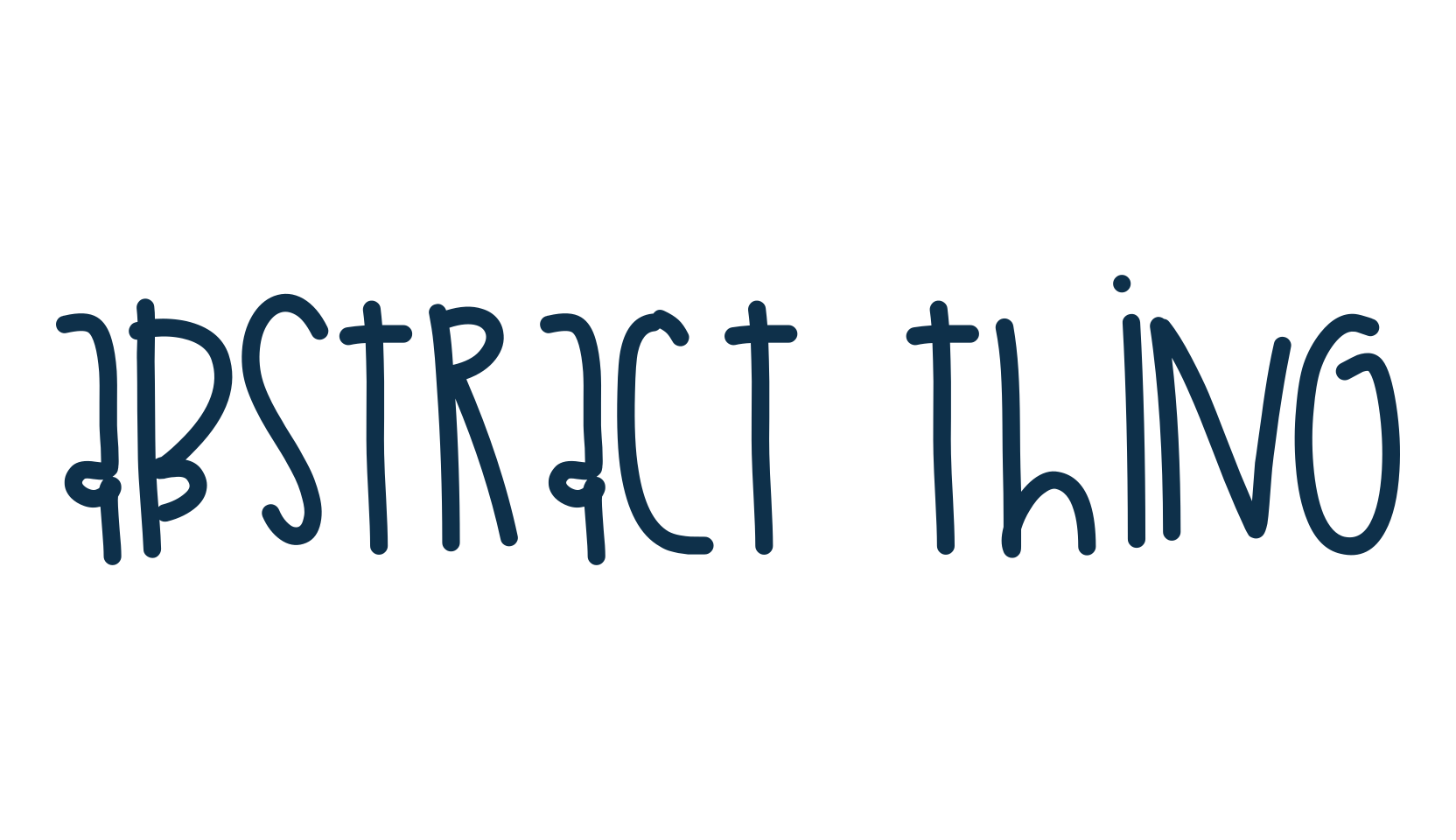 Abstract Thing, script handwritten fancy decorative calligraphy font preview