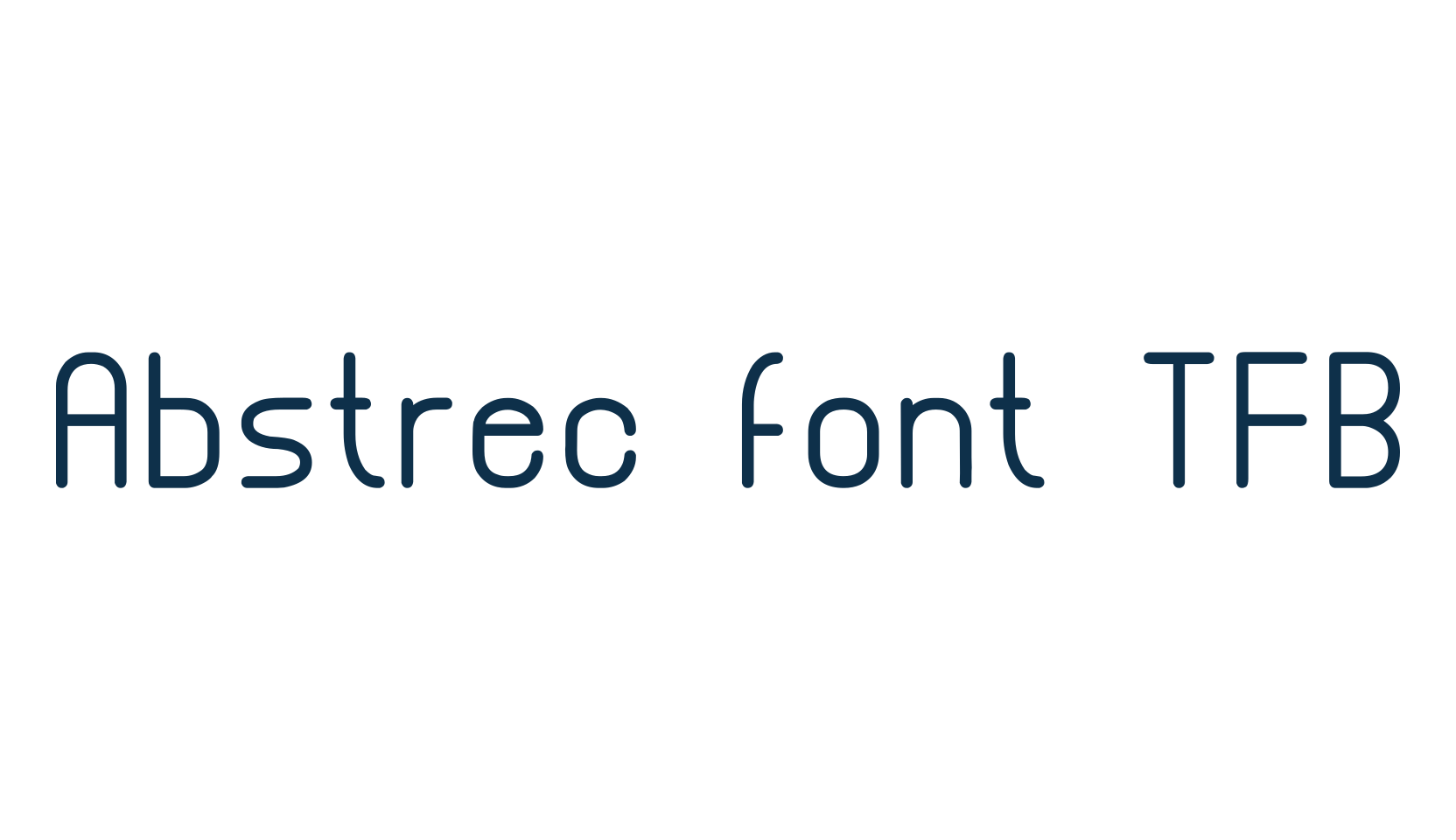 Abstrec font TFB, sans serif font preview