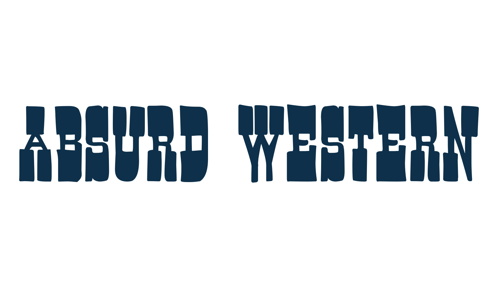 Absurd Western, fancy western decorative font preview