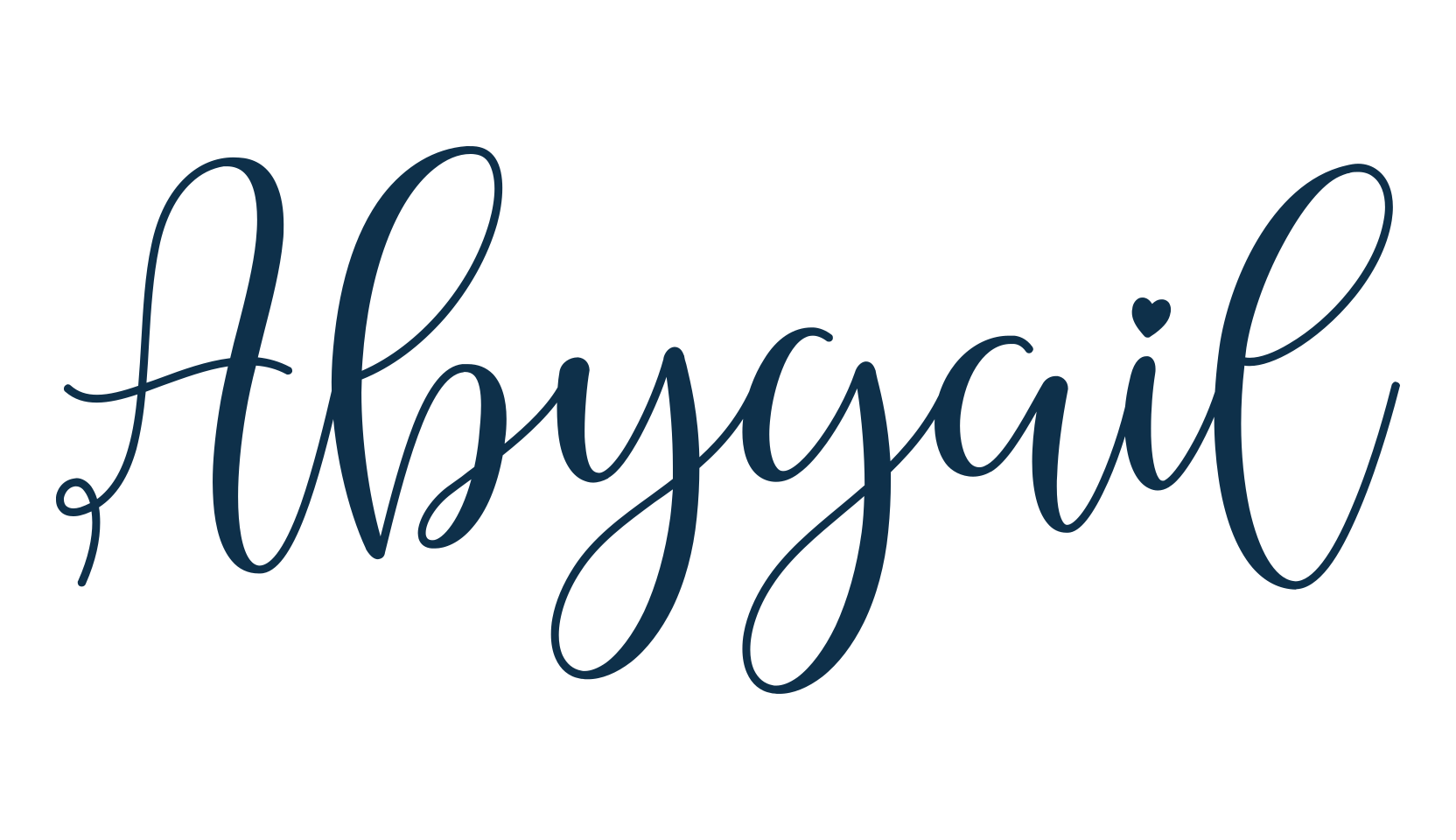 Abygail, calligraphy font preview