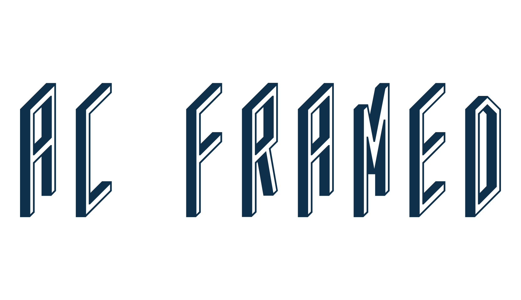 AC Framed, techno square sci-fi font preview