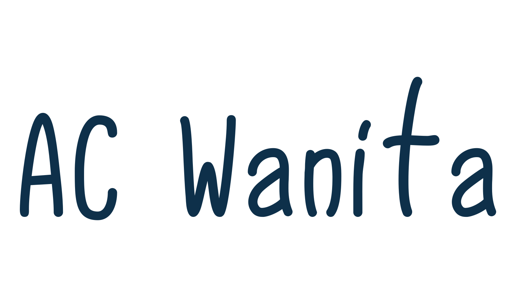 AC Wanita, handwriting font preview