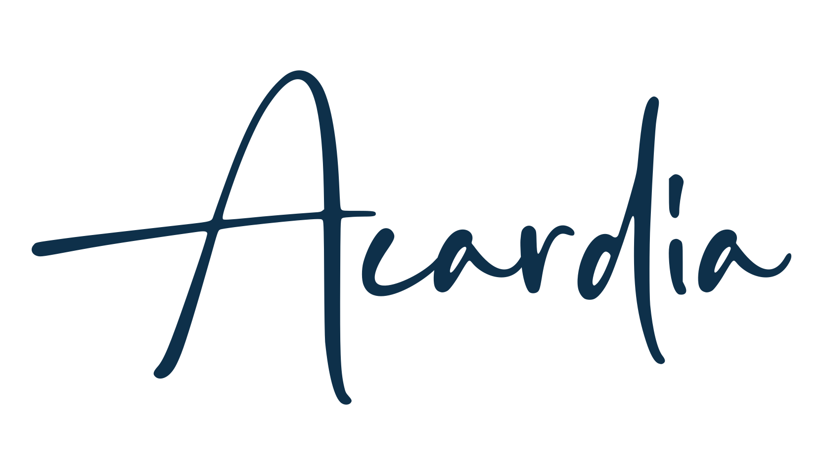 Acardia, handwriting font preview