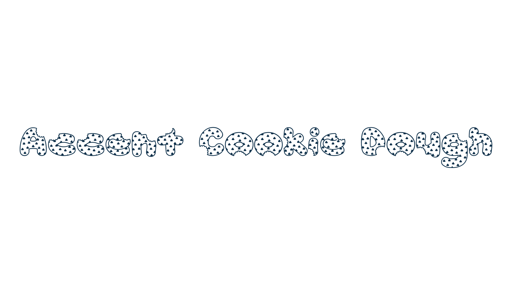 Accent Cookie Dough, decorative font preview