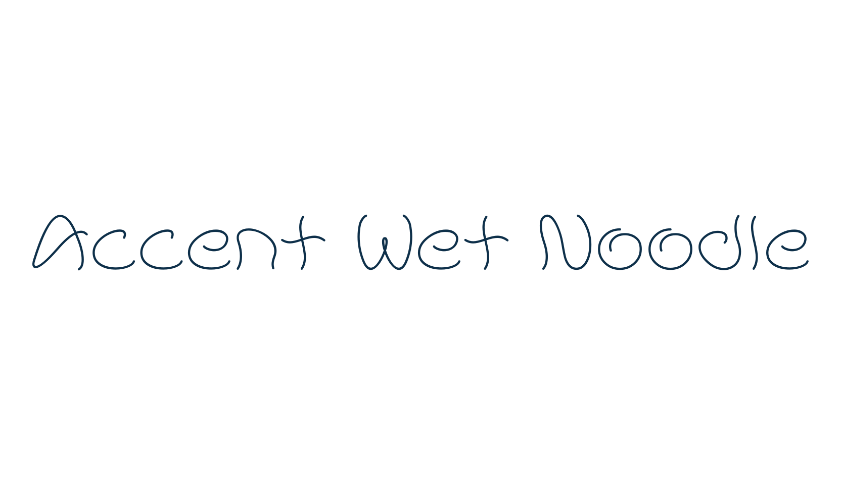 Accent Wet Noodle, various font preview